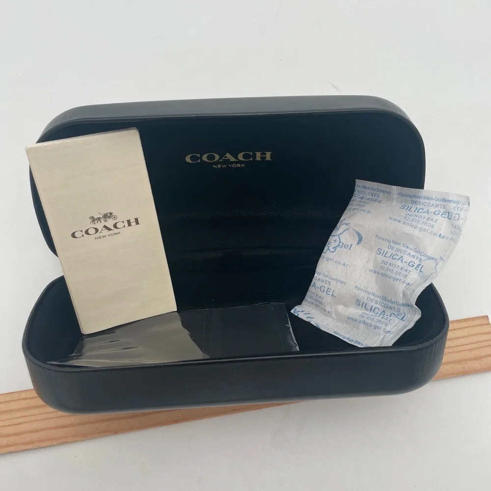 Coach Luxottica Black‎ Hard Eyeglass Case With Cleaning Cloth